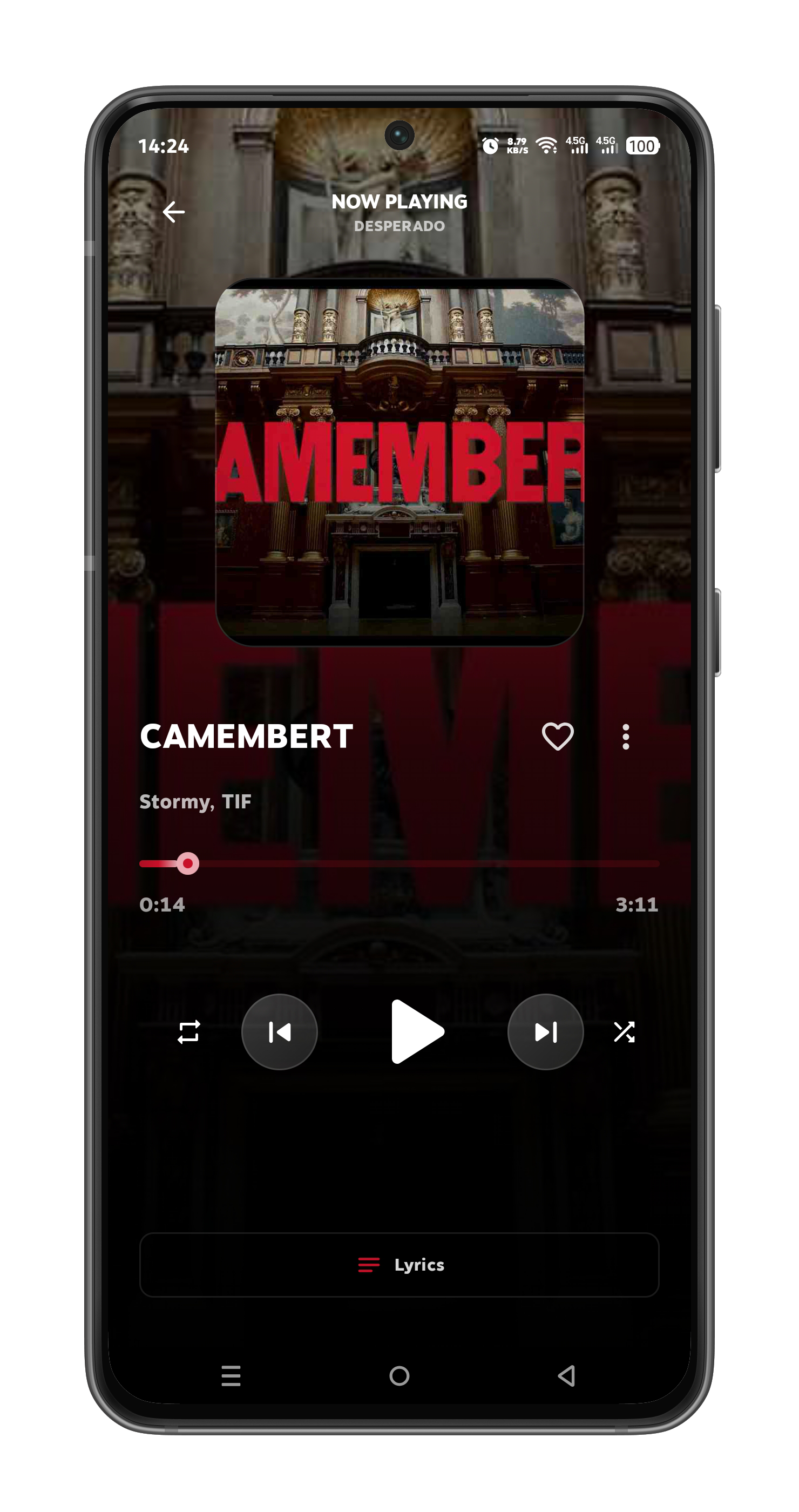 Now Playing Screen